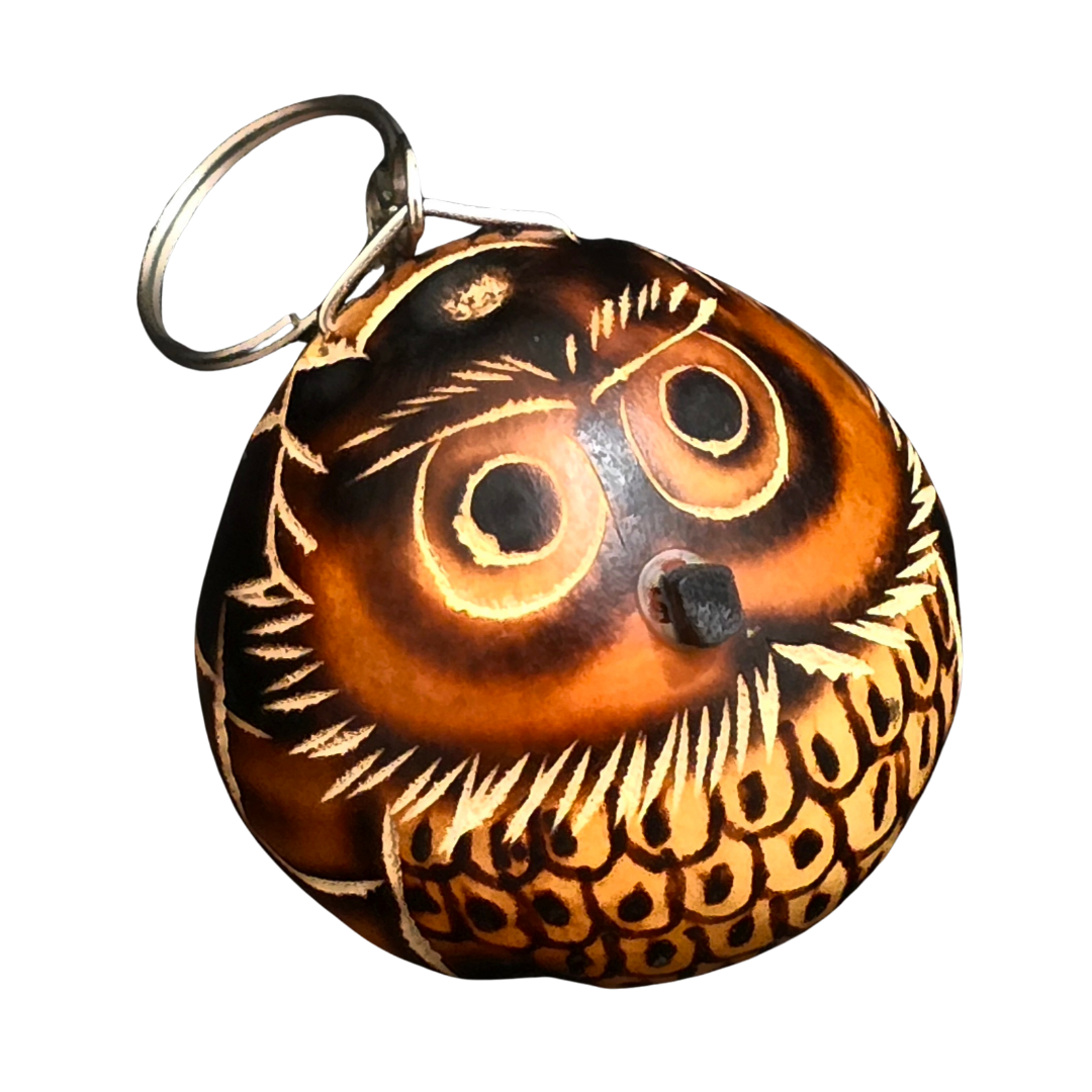 Owl Bird Calabash Gourd key chain