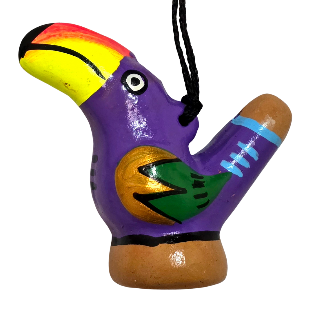 Toucan Ceramic water whistle from the Peruvian Amazon