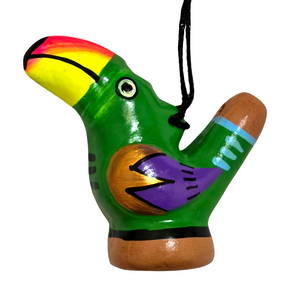 Toucan Ceramic water whistle from the Peruvian Amazon