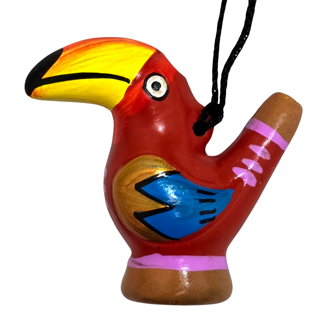 Toucan Ceramic water whistle from the Peruvian Amazon