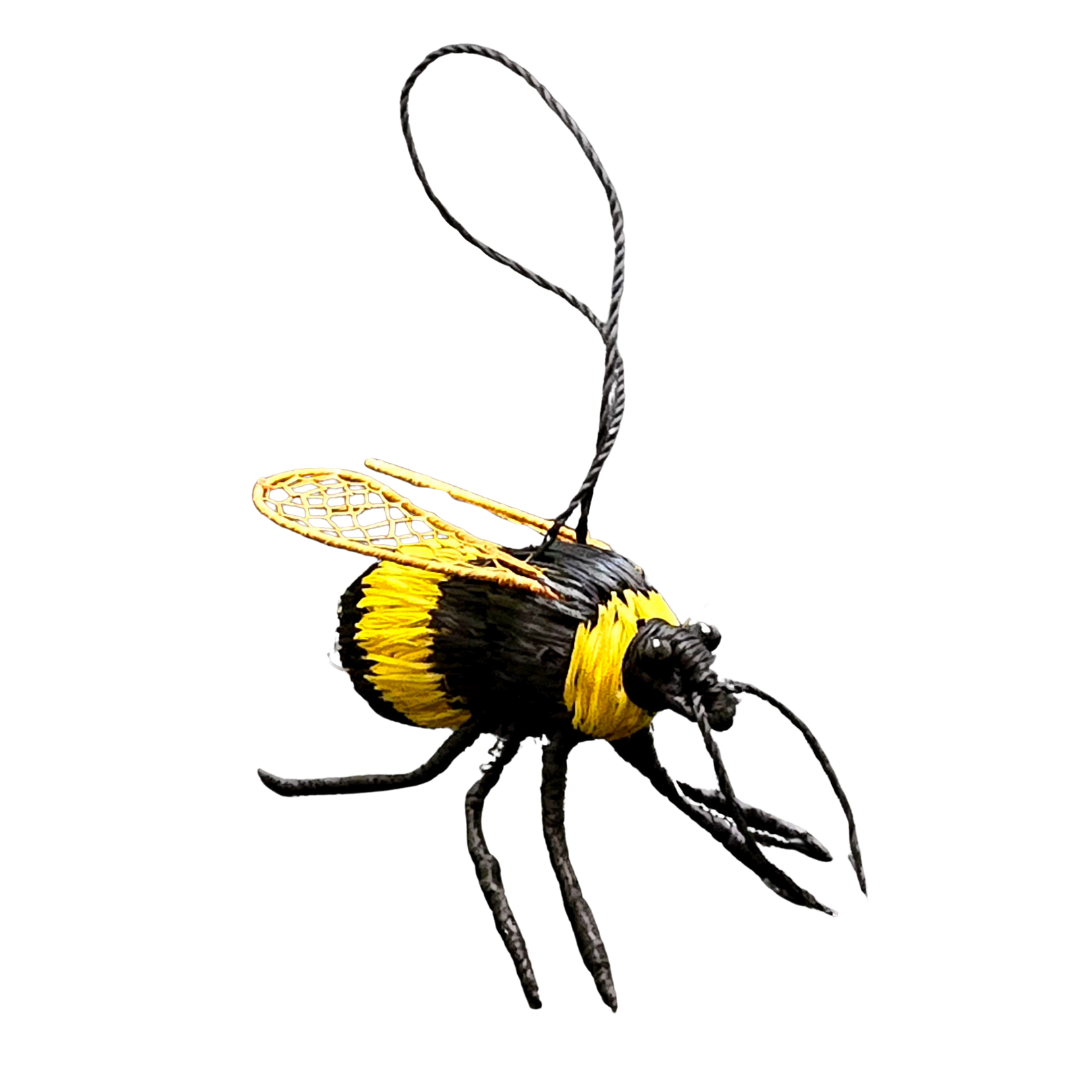 BUMBLE BEE INSECT ORNAMENT - WOVEN BY PERUVIAN AMAZON ARTISAN