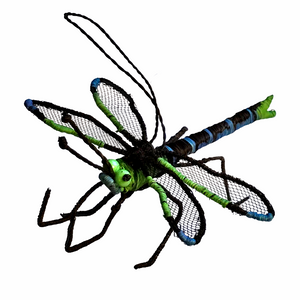 DRAGONFLY WOVEN INSECT ORNAMENT - HAND-MADE BY ARTISAN FROM THE PERUVIAN AMAZON