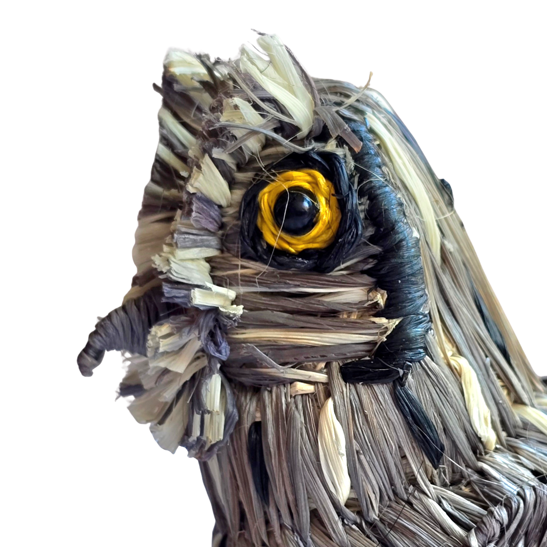 SCREECH OWL BIRD FAIR -TRADE ORNAMENT AND DECORATION- WOVEN BY PERUVIAN AMAZON ARTISAN - Amazon Ecology