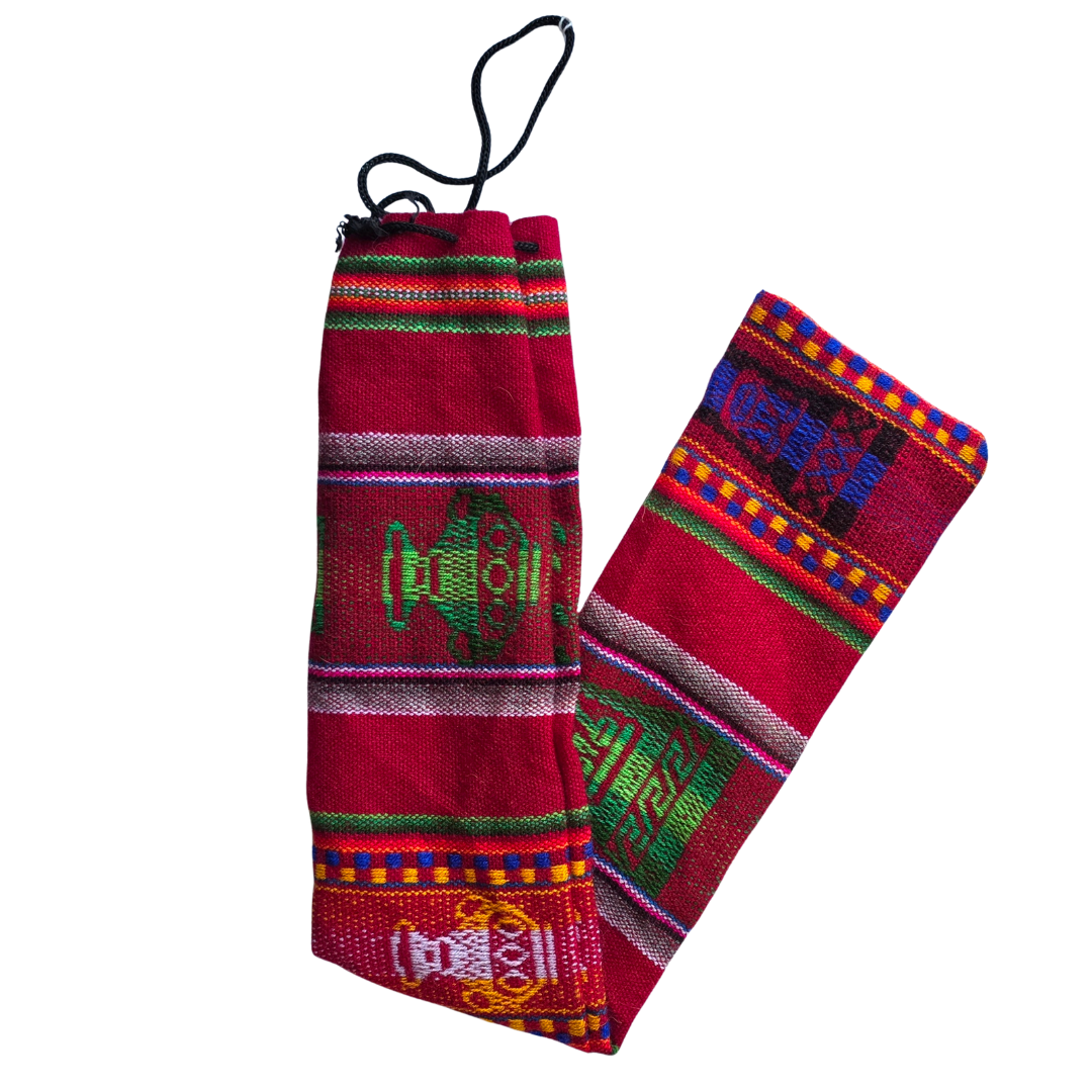 Flute colorful soft cases - made by Peruvian Amazon artisans - Amazon Ecology