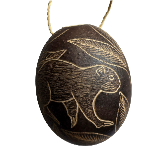 Paca and Agouti Mammal Calabash Christmas tree ornaments and hand rattles - Amazon Ecology