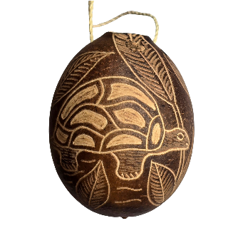 Turtle Reptile Calabash Christmas tree ornament and hand rattle - Amazon Ecology