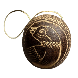 Bora songbird calabash Christmas tree ornament and hand rattle - Amazon Ecology