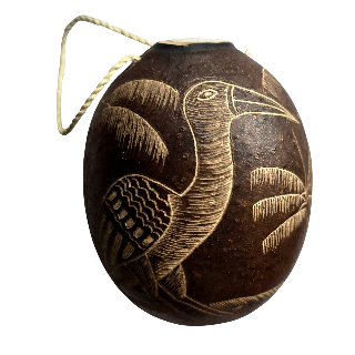 Heron and Egret Bird Calabash Christmas tree ornament and hand rattle - Amazon Ecology