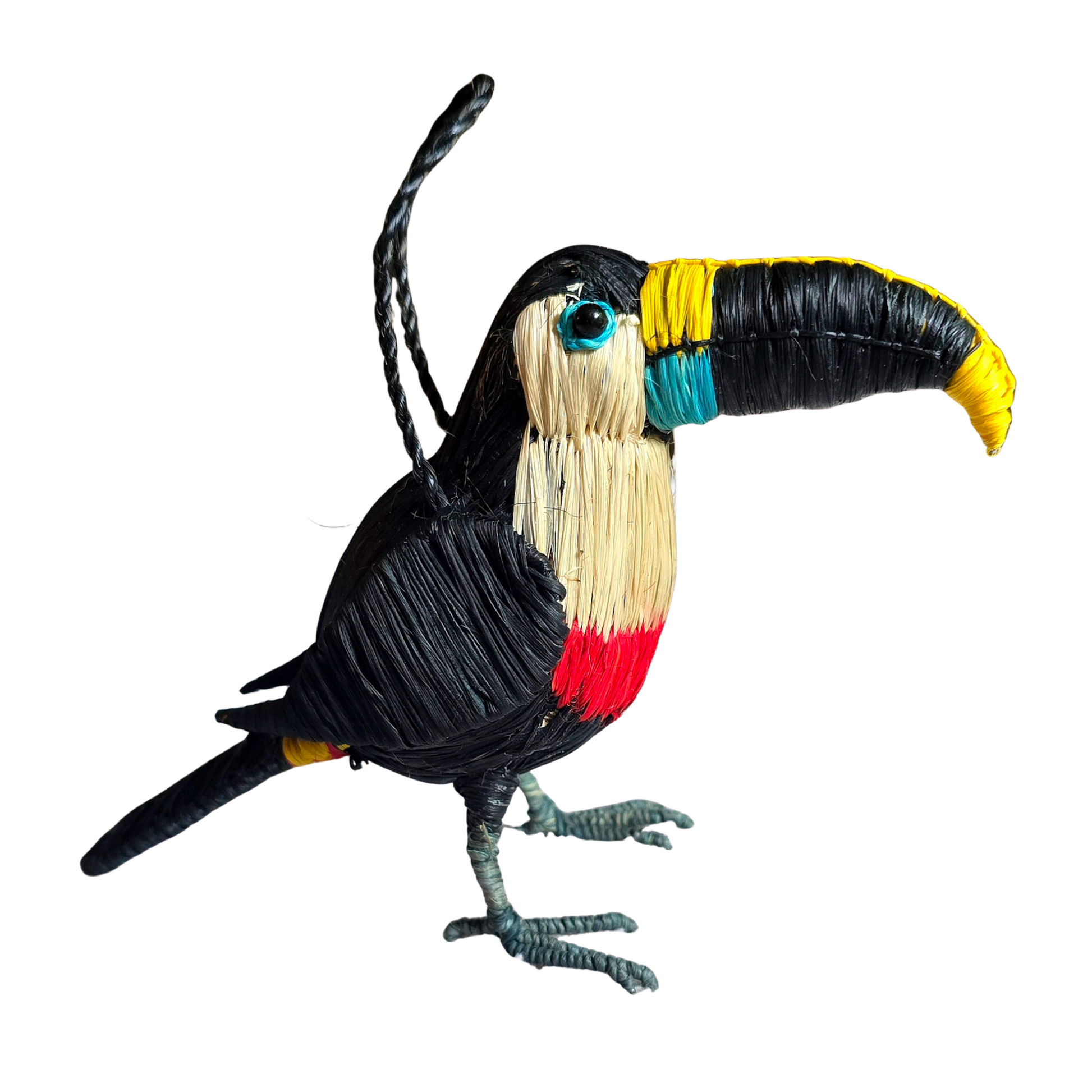 TOUCAN - FAIR-TRADE BIRD ORNAMENT - WOVEN BY PERUVIAN AMAZON ARTISAN - Amazon Ecology