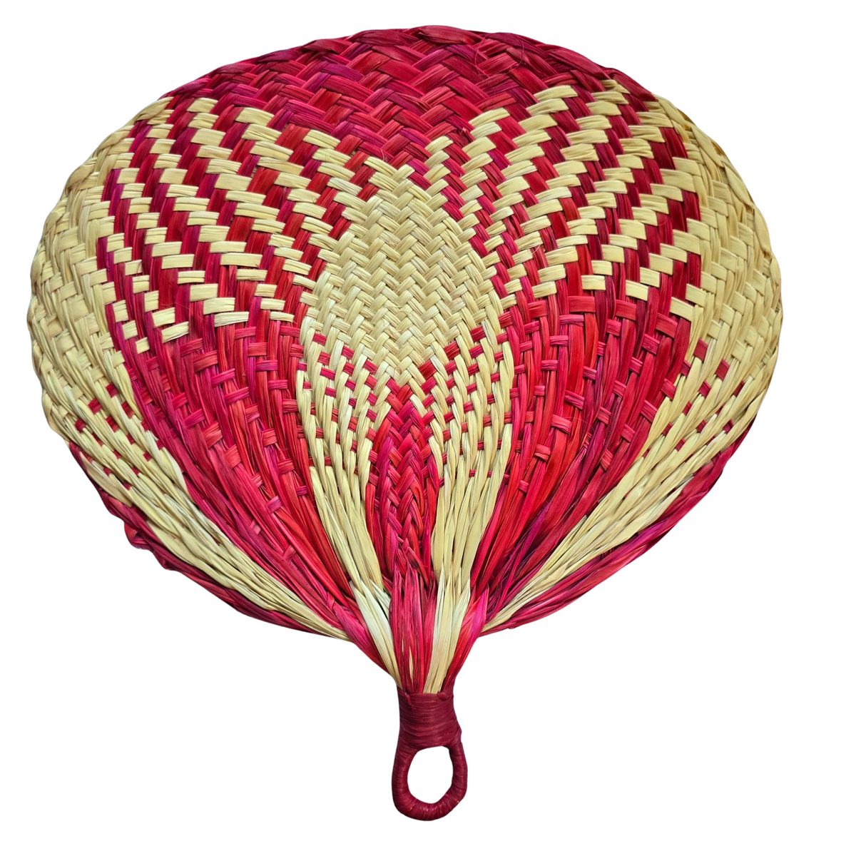 Chambira palm leaf fan with round handle - Amazon Ecology