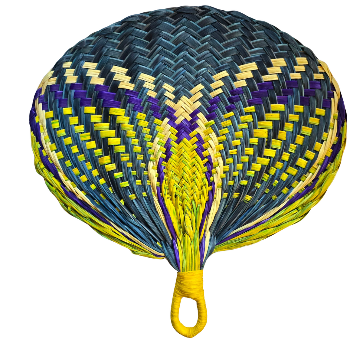 Chambira palm leaf fan with round handle - Amazon Ecology