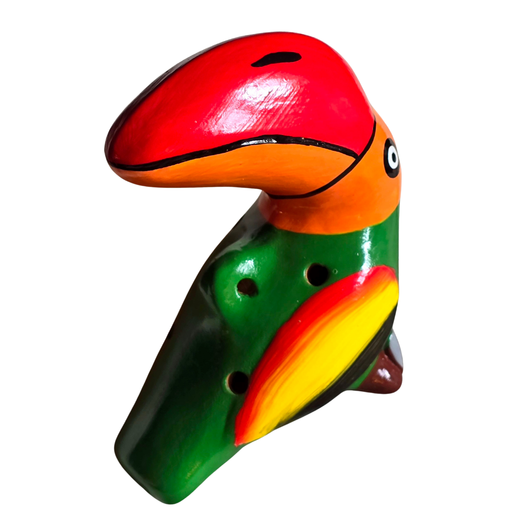Colorful toucan ceramic bird ocarinas from the Peruvian Amazon - Amazon Ecology