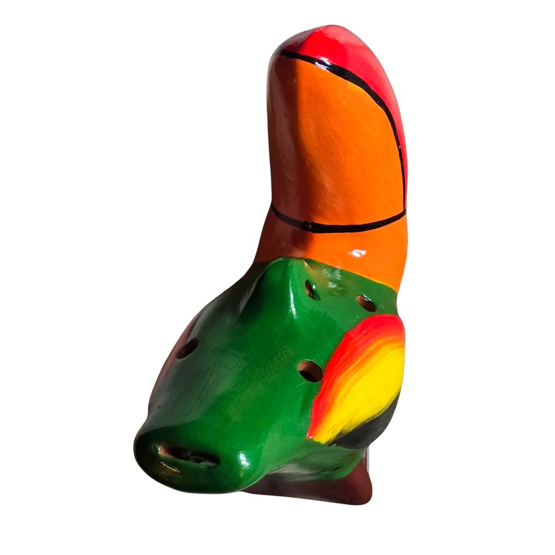 Colorful toucan ceramic bird ocarinas from the Peruvian Amazon - Amazon Ecology