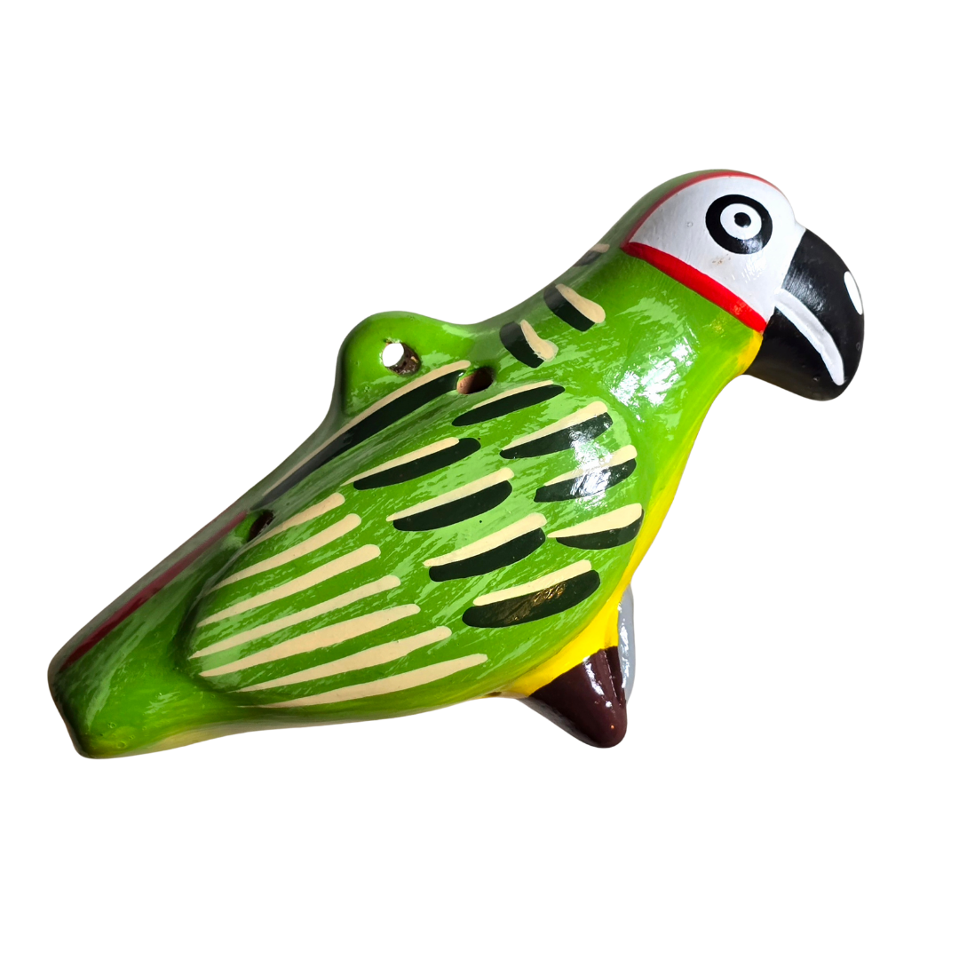 Parrot and macaw ceramic bird ocarinas from the Peruvian Amazon - Amazon Ecology