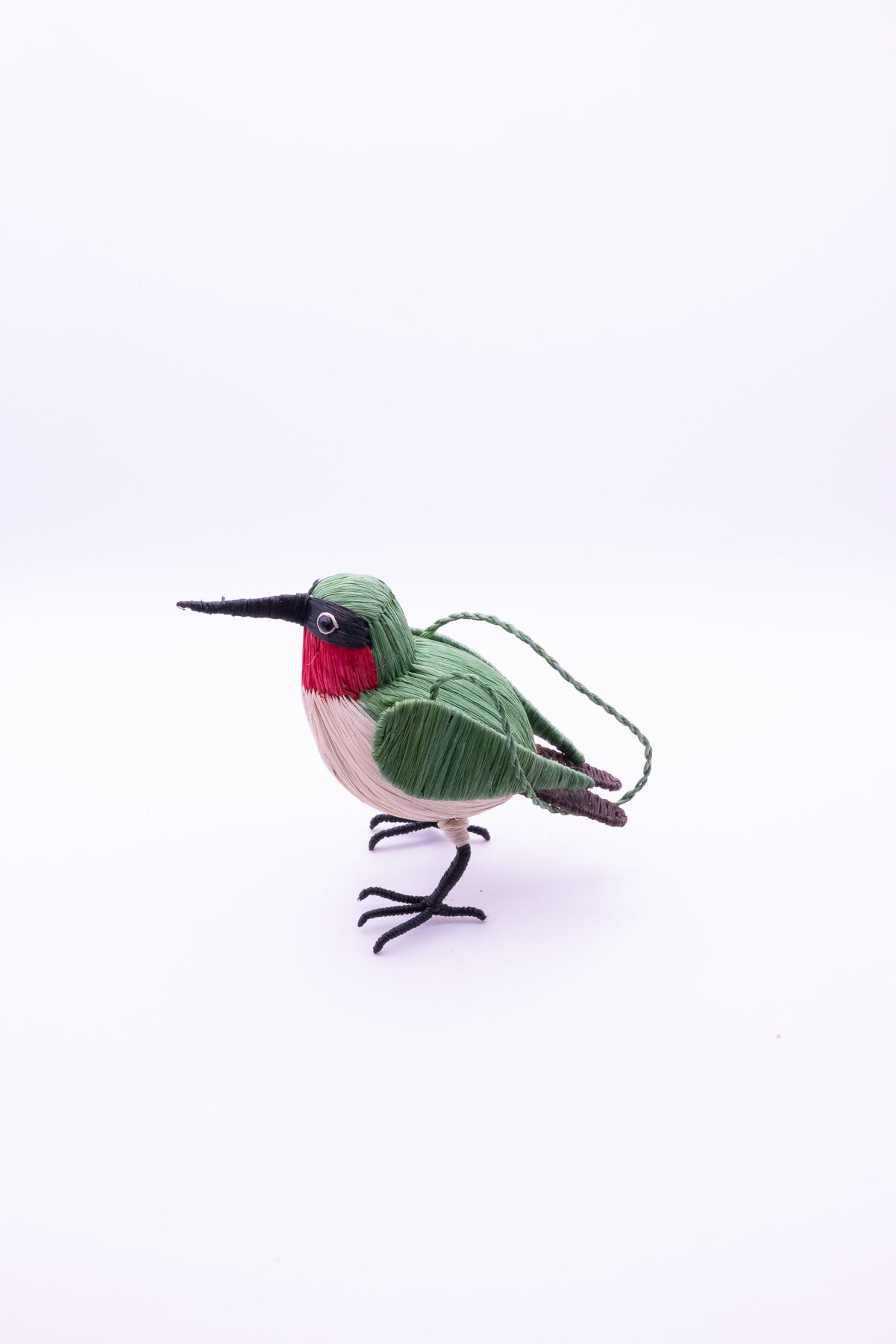 RUBY-THROATED HUMMINGBIRD - FAIR TRADE ORNAMENT- WOVEN BY PERUVIAN AMAZON ARTISAN