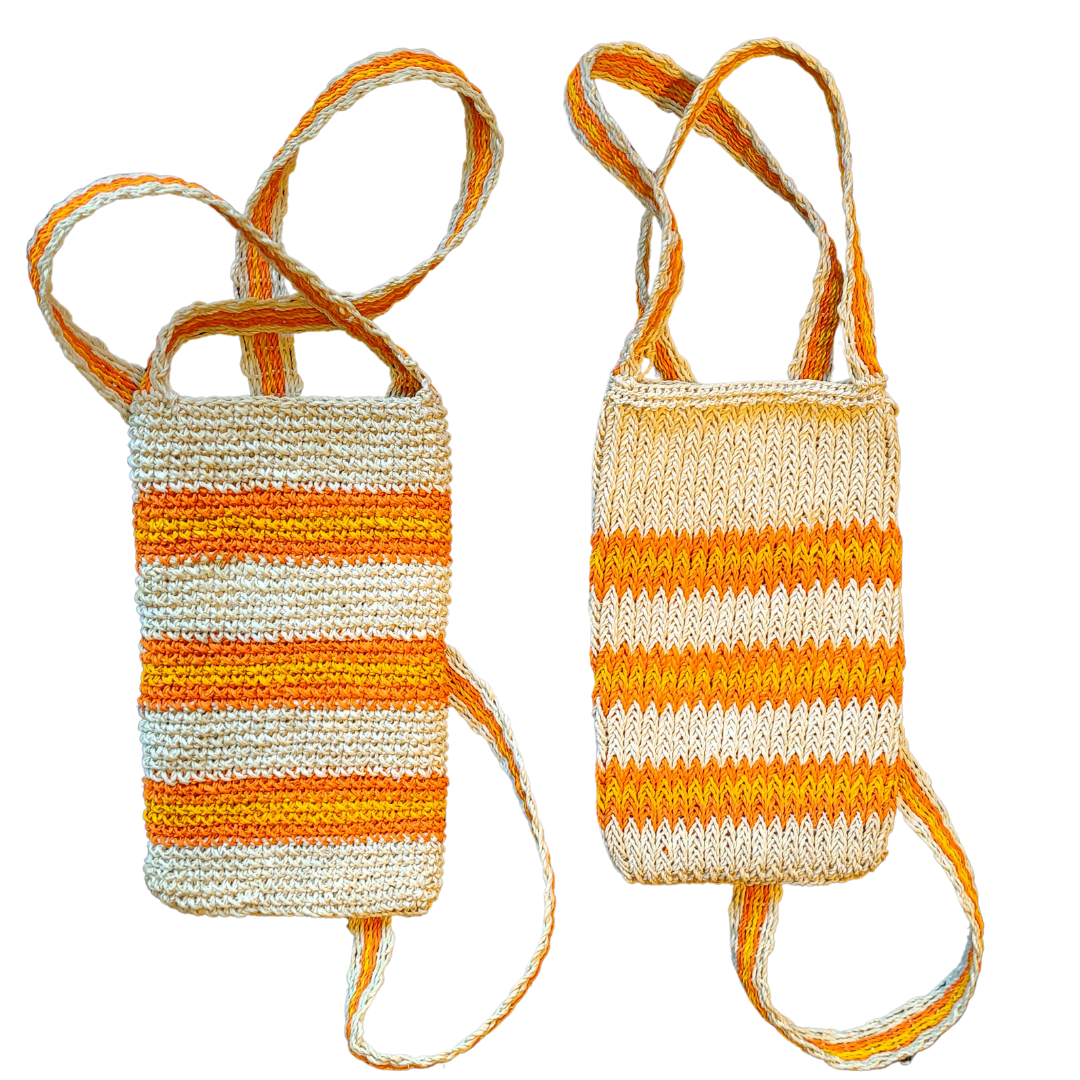 Colored stripe hand-made cell phone holders - made by Peruvian native artisans