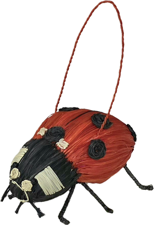 LADYBUG - FAIR TRADE CHRISTMAS TREE ORNAMENT - WOVEN BY PERUVIAN AMAZON ARTISAN