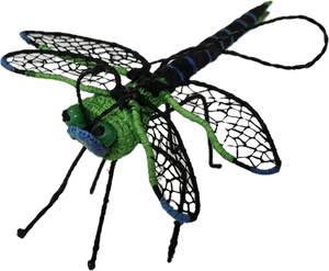 DRAGONFLY WOVEN INSECT ORNAMENT - HAND-MADE BY ARTISAN FROM THE PERUVIAN AMAZON