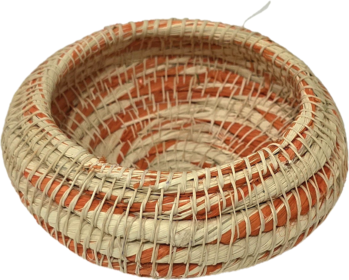 Colored chambira woven pots with open top - handmade by Peruvian artisan