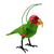 CHERRY HEADED CONURE PARROT BIRD FAIR-TRADE CHRISTMAS TREE ORNAMENT - WOVEN BY PERUVIAN AMAZON ARTISAN