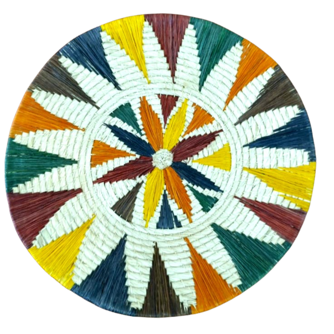 Earth-tone star and chevrons Fair Trade Basket - Handmade by Peruvian Amazon artisan