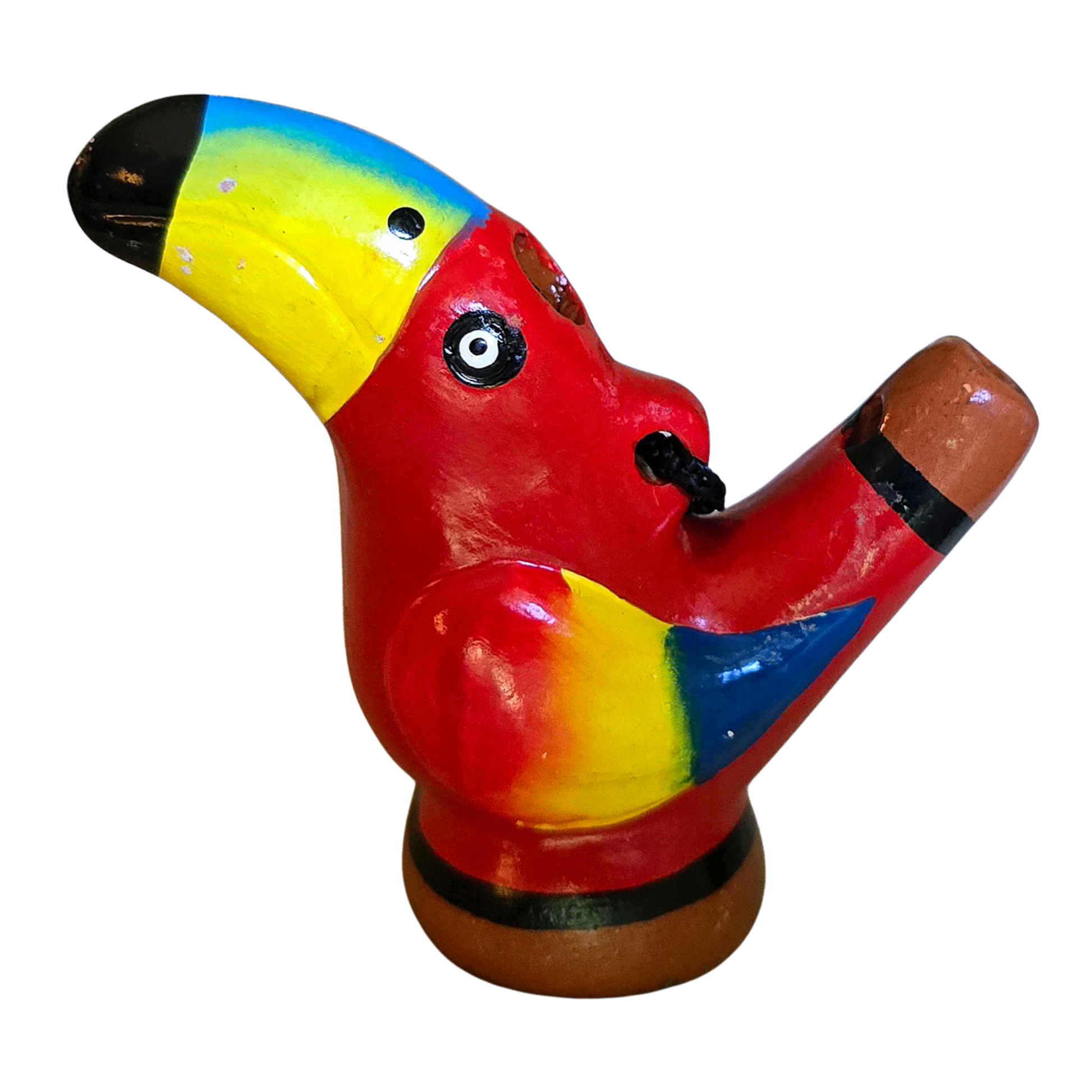 Toucan and Aracari Ceramic water whistle from the Peruvian Amazon - Amazon Ecology