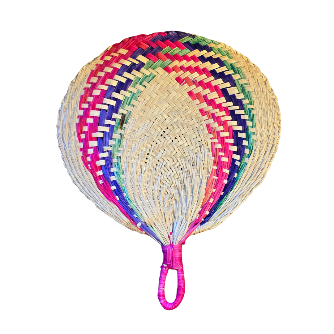 Chambira palm leaf fan with round handle - Amazon Ecology