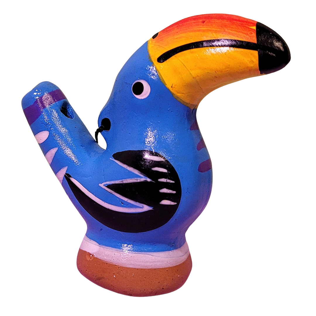 Toucan Ceramic water whistle from the Peruvian Amazon