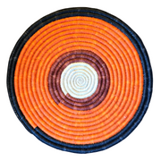 Woven hot pad (trivet) and center piece with earth-tone bands - Amazon Ecology