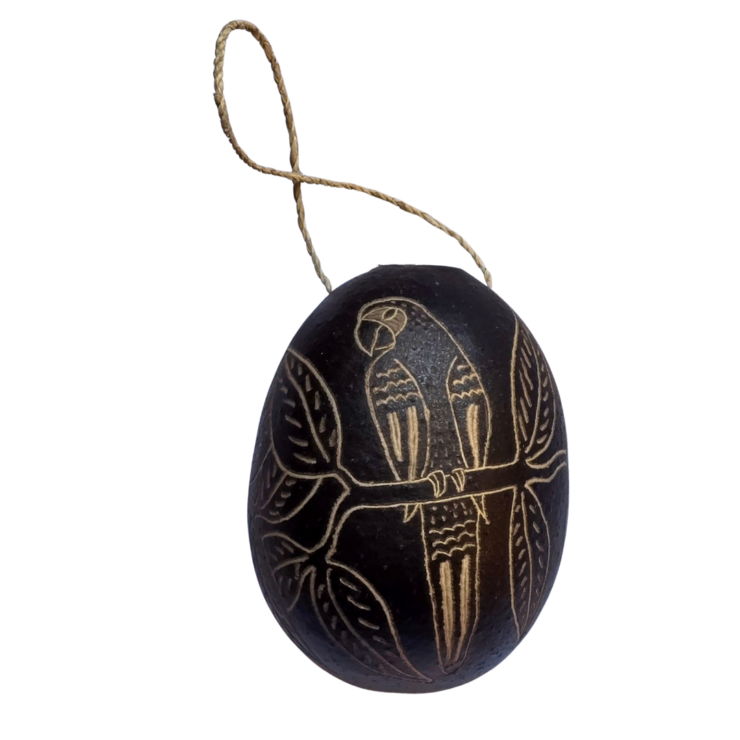 Parrot and Macaw Bird Calabash Christmas tree ornament - Amazon Ecology