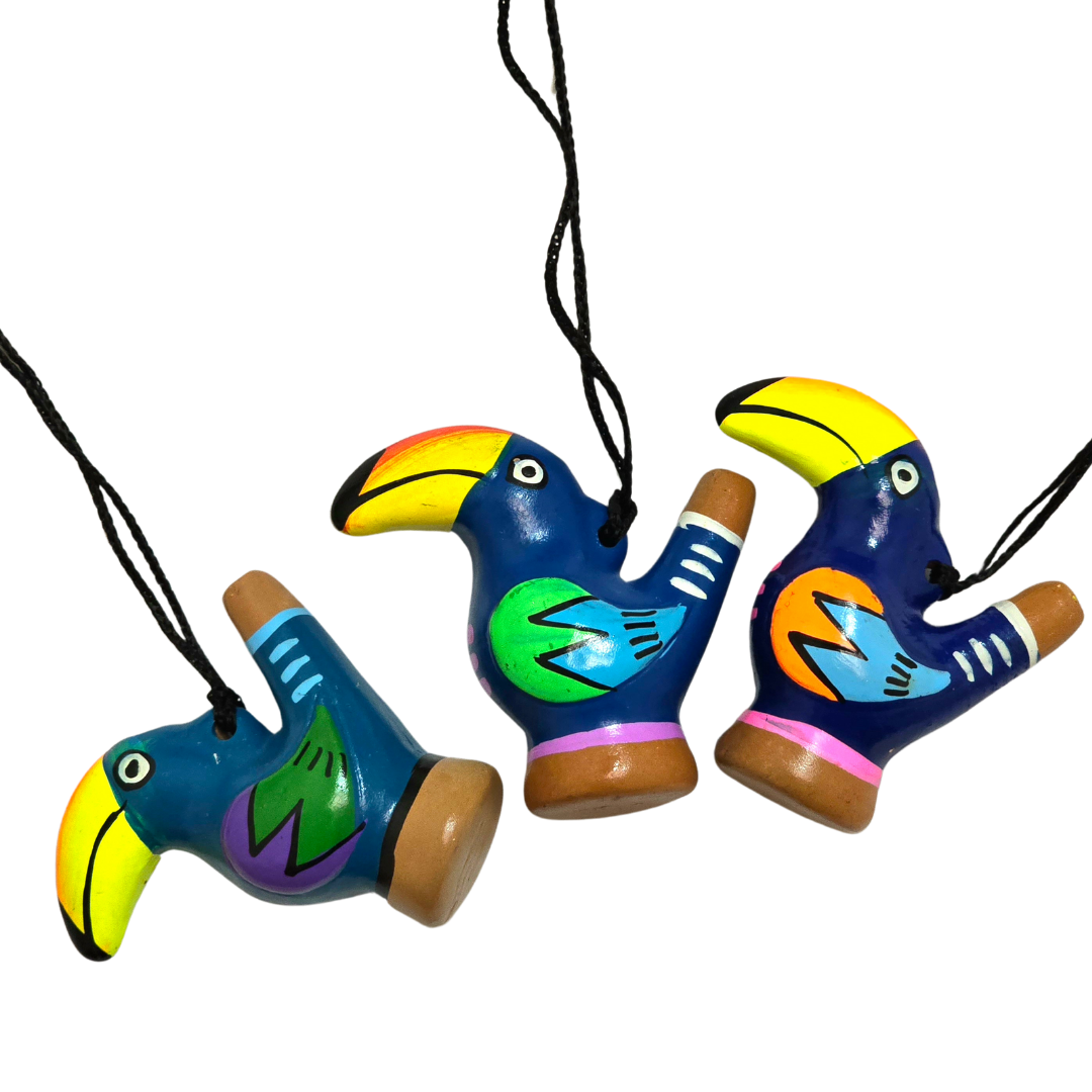 Toucan Ceramic water whistle from the Peruvian Amazon - Amazon Ecology