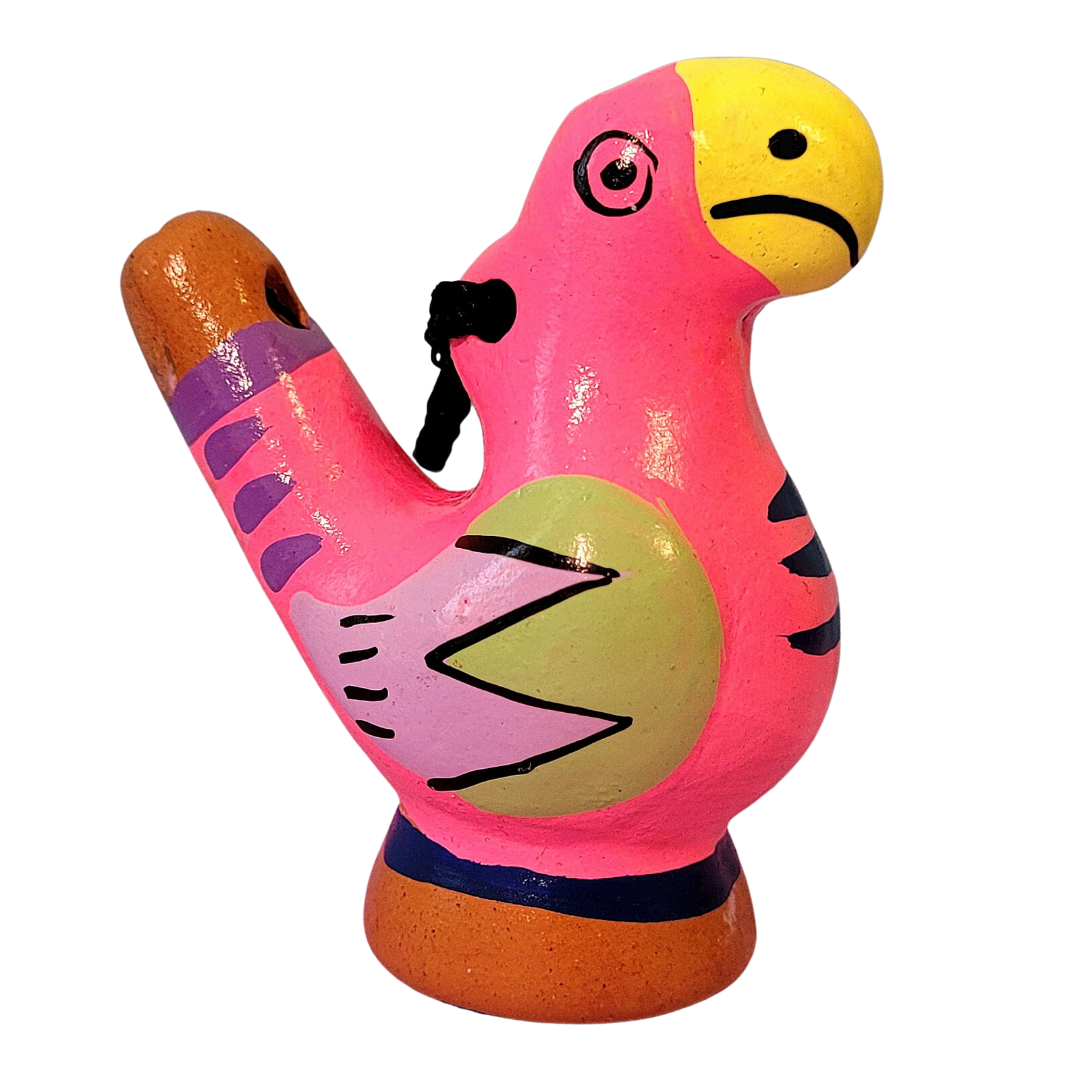 Parrot Ceramic water whistle from the Peruvian Amazon