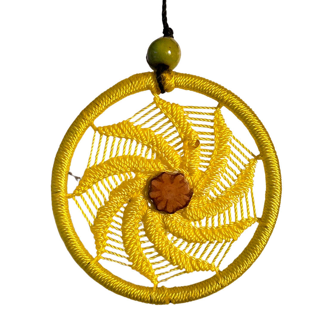 Dreamcatcher necklace with ayahuasca - made by artisans from the Peruvian Amazon