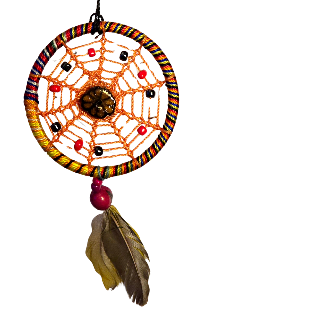 Dreamcatcher necklace with ayahuasca - made by artisans from the Peruvian Amazon