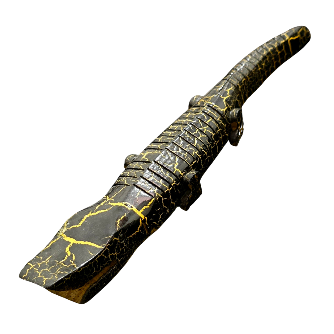 SLINKY WOODEN CAIMANS - CARVED BY PERUVIAN AMAZON ARTISAN - Amazon Ecology