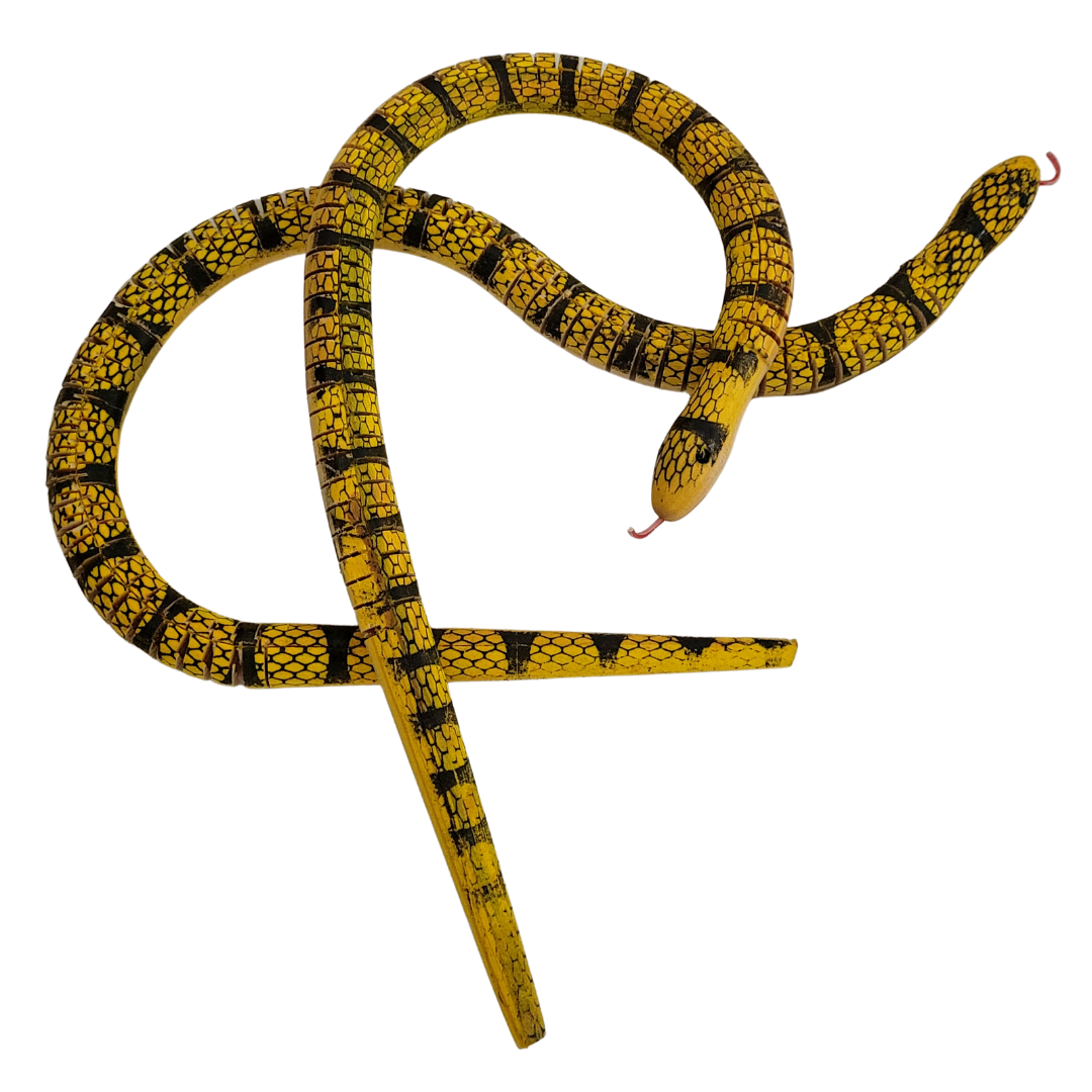 SLINKY WOODEN SNAKES - CARVED BY PERUVIAN AMAZON ARTISAN