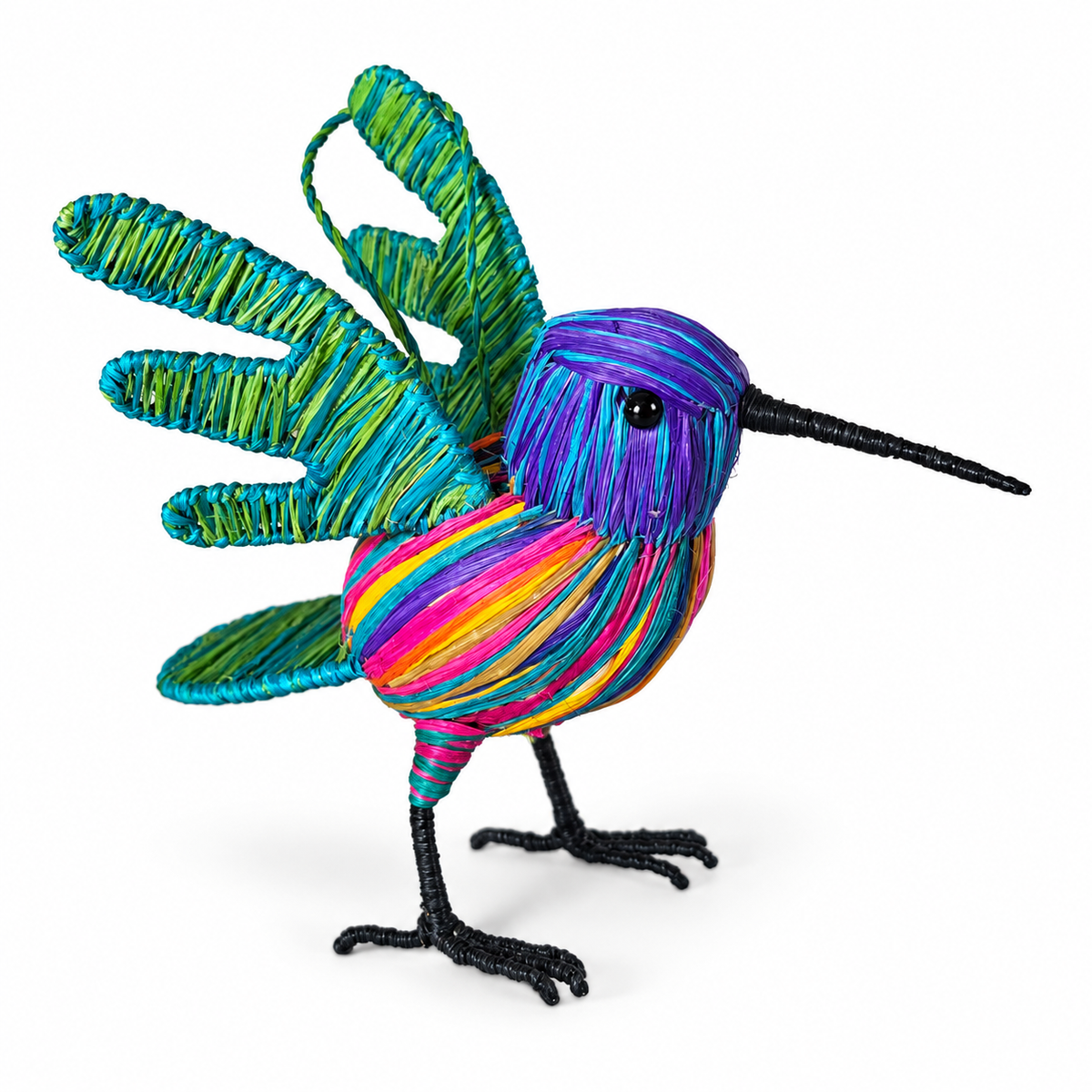 FANTASY FLYING HUMMINGBIRD BIRD ORNAMENT
