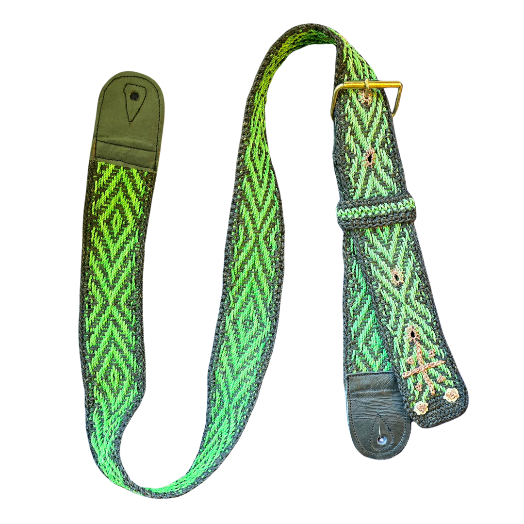 FAIR -TRADE HAND-MADE GUITAR STRAP - ANACONDA PATTERN - WOVEN BY PERUVIAN AMAZON ARTISAN - Amazon Ecology