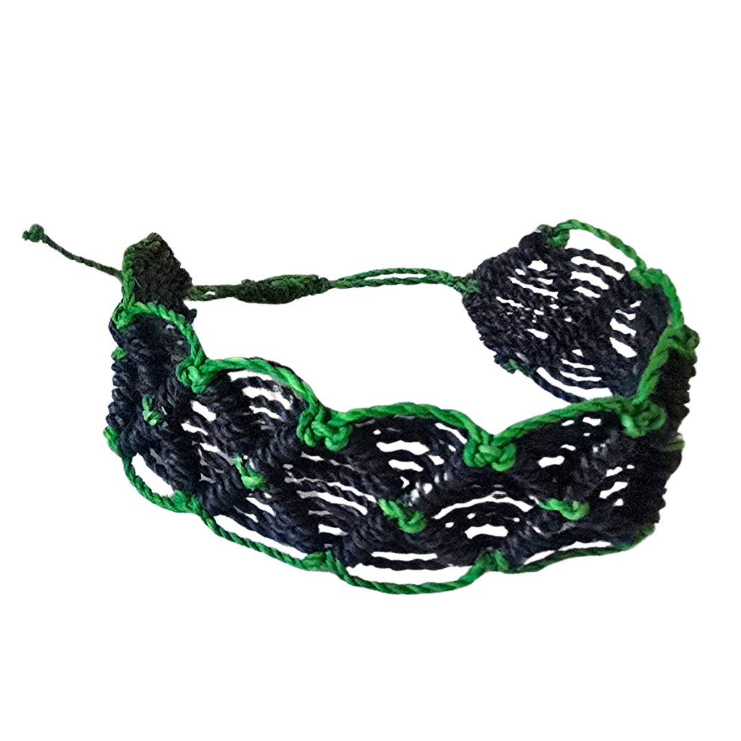 Bora native pattern chambira palm fiber bracelets - Amazon Ecology
