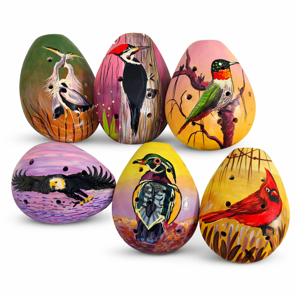 Ceramic ocarinas with birds - made by a Peruvian Amazon artisan - Amazon Ecology