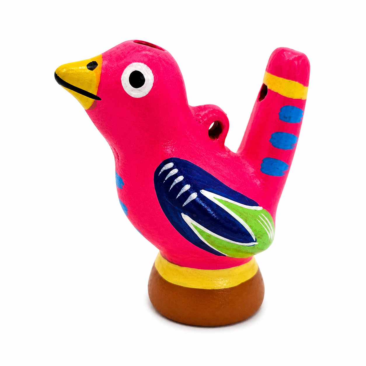 Colorful songbird ceramic bird water whistle from the Peruvian Amazon - Amazon Ecology