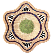Blueberry and lime color chambira basket - made by artisan from the Peruvian Amazon - Amazon Ecology