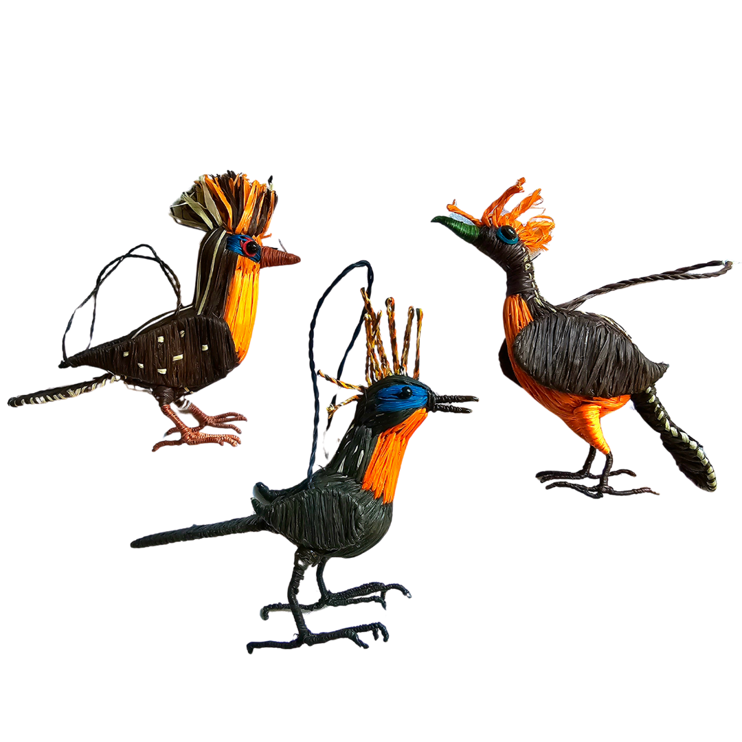 HOATZIN BIRD FAIR-TRADE CHRISTMAS TREE ORNAMENT - WOVEN BY PERUVIAN AMAZON ARTISAN - Amazon Ecology