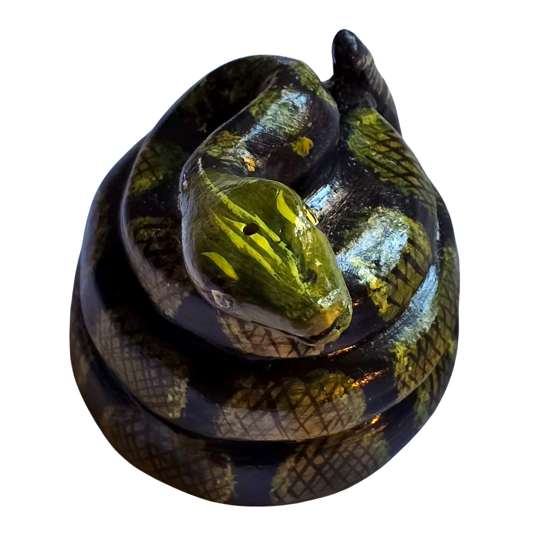 FAIR -TRADE CERAMIC AMAZON WILDIFE INCENSE BURNERS - MADE BY PERUVIAN AMAZON ARTISAN