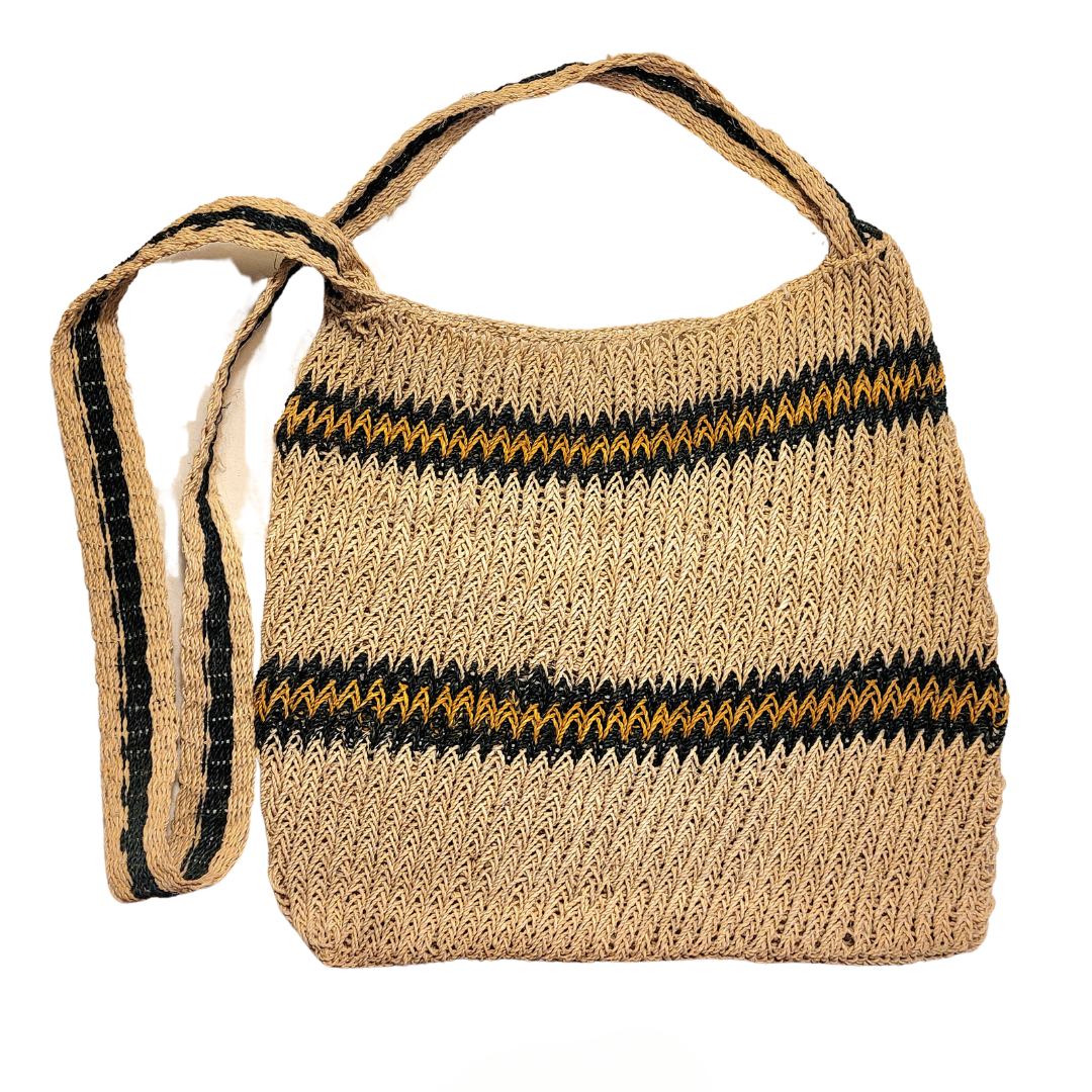 Handmade Green, Yellow, Blue-Green, Orange Striped Shoulder Bags, Various Color Combinations, from the Peruvian Amazon
