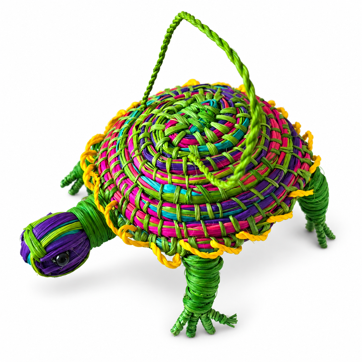 TURTLE - WOVEN FAIR -TRADE ORNAMENT - MADE BY PERUVIAN AMAZON ARTISAN - Amazon Ecology