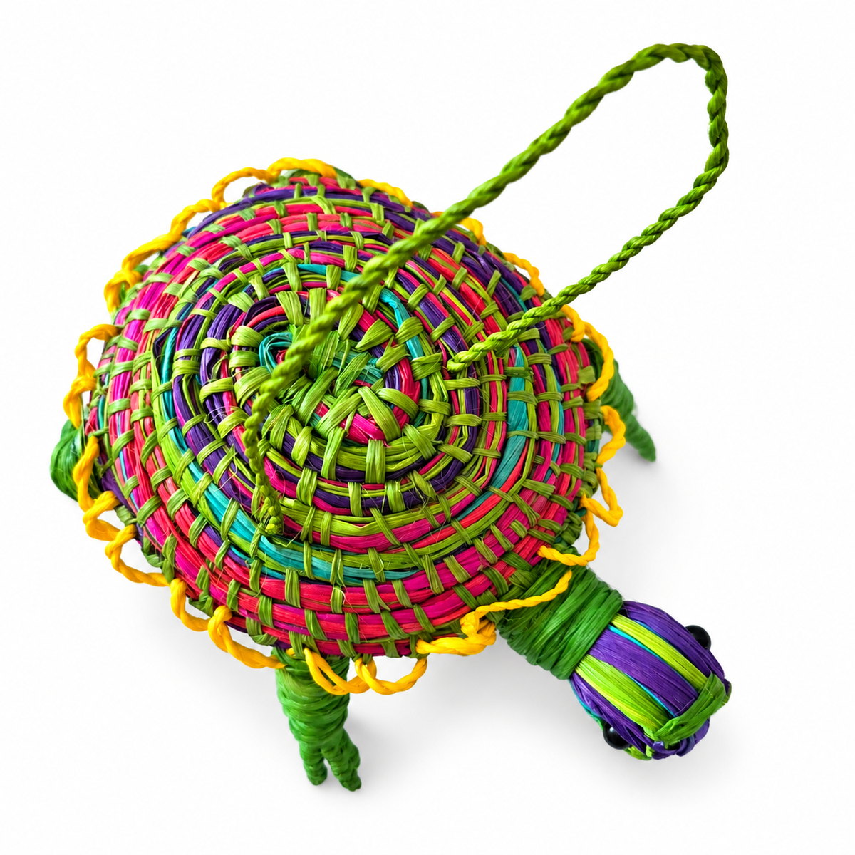 TURTLE - WOVEN FAIR -TRADE ORNAMENT - MADE BY PERUVIAN AMAZON ARTISAN - Amazon Ecology