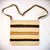 Handmade Chambira Shoulder Bag from Peru with black, yellow and maroon stripes