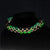 Colored achira seed and chambira palm fiber bracelet