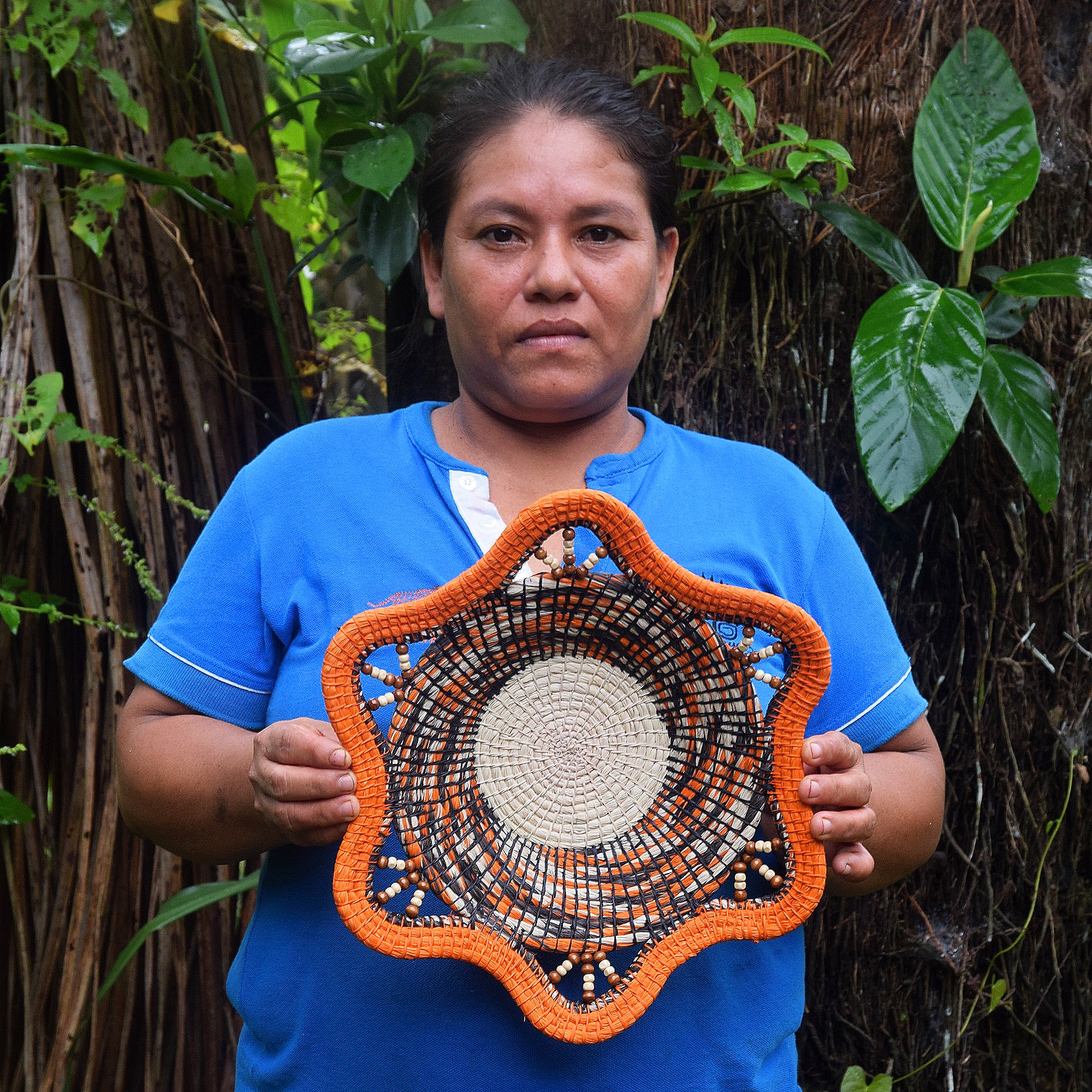 Fall Harvest Decorative Basket - Fair Trade Handwoven by Peruvian Amazon Artisan